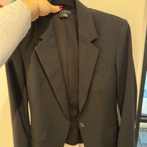 Theory Black Single Breasted Blazer